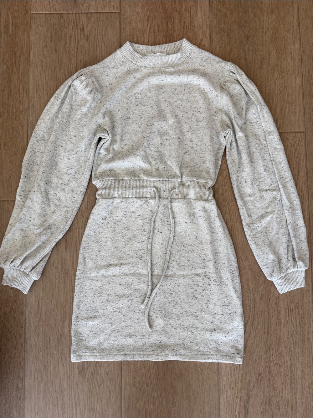 Topshop Grey and Black Speckled Long Sleeve Sweater Dress